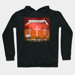 Jesus Christ, Master and Lord, grey text Hoodie